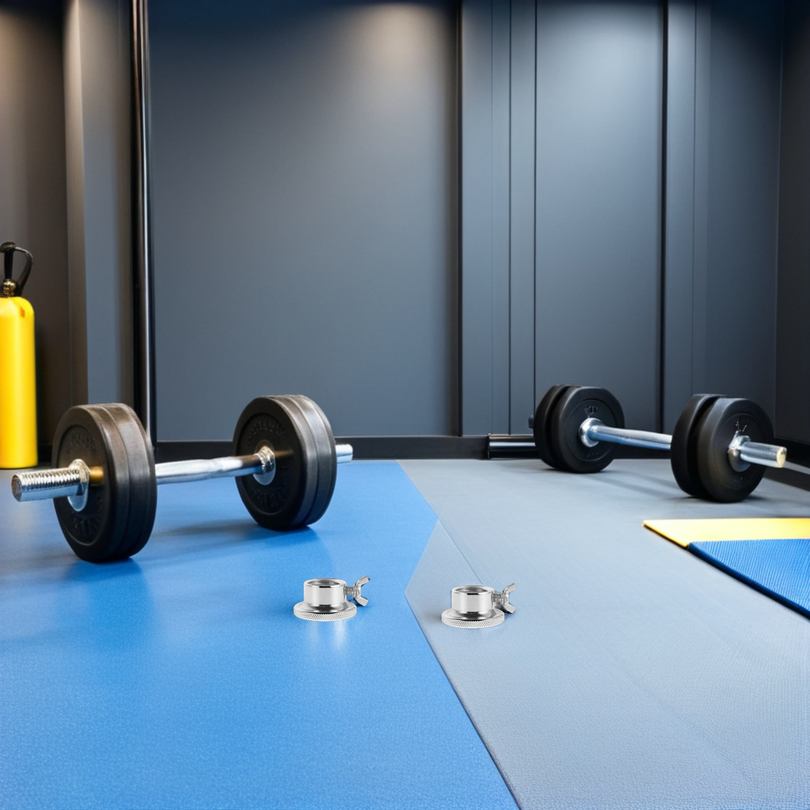 Home Gym Weight - น็อตล็อคกันหลวมสำหรับดัมเบล 4 ชิ้น แคลมป์ล็อคแบบปรับได้สำหรับบาร์เบล น็อตล็อคยกน้ำหนักสำหรับยิมและบ้าน