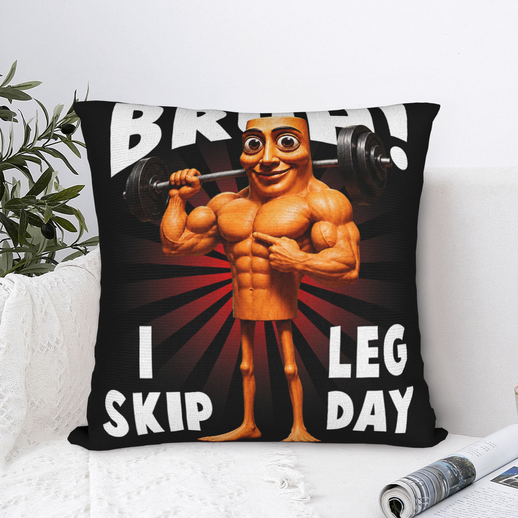 Home Gym Leg Day - ปลอกหมอนลายมีม 