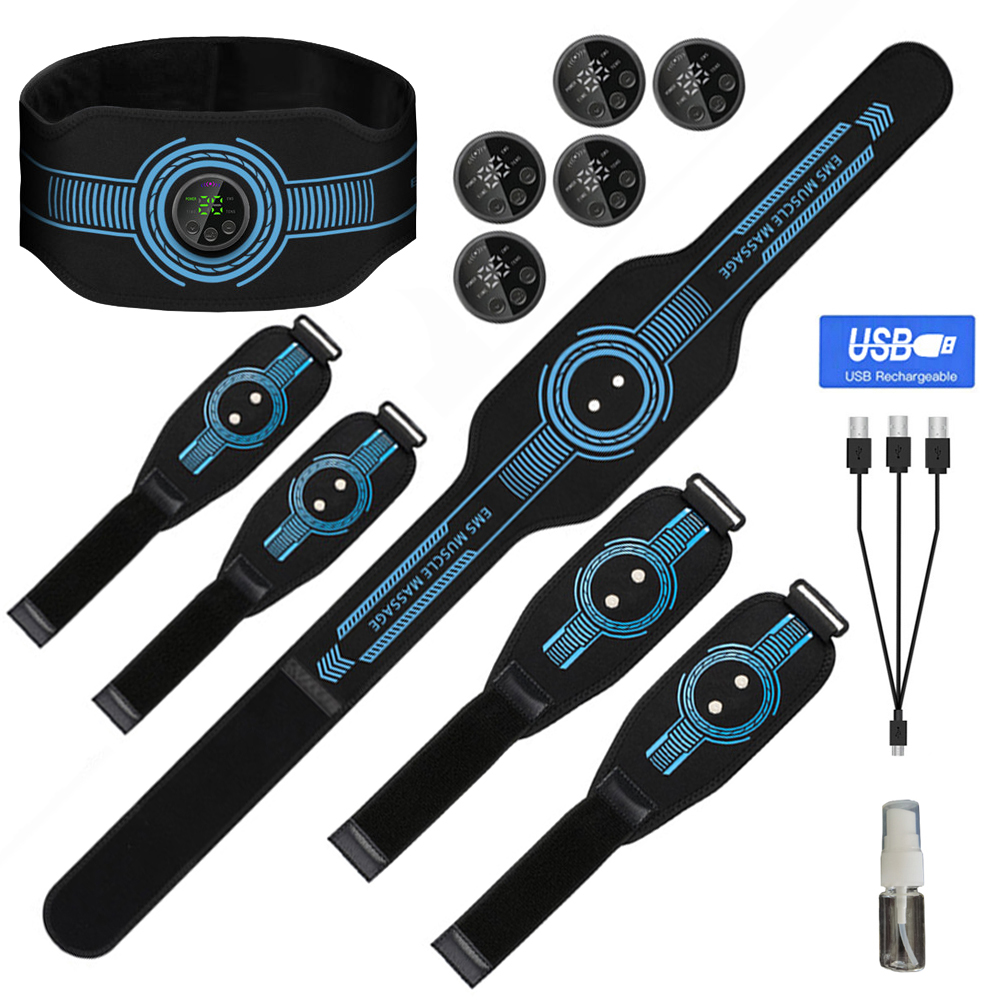 Home Gym Needs - USB ชาร์จเทรนเนอร์กล้ามเนื้อหน้าท้องท้องท้อง Toning Belt กล้ามเนื้อเอวแขนขาการฝึกอบรม Home