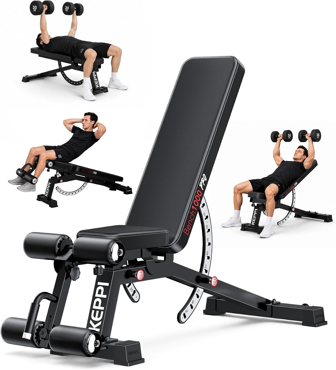 Home Gym Weight - ม้านั่งปรับน้ำหนักได้ รับน้ำหนักได้ 1200 ปอนด์ แข็งแรงทนทาน ปรับเอียงขึ้น-ลงได้