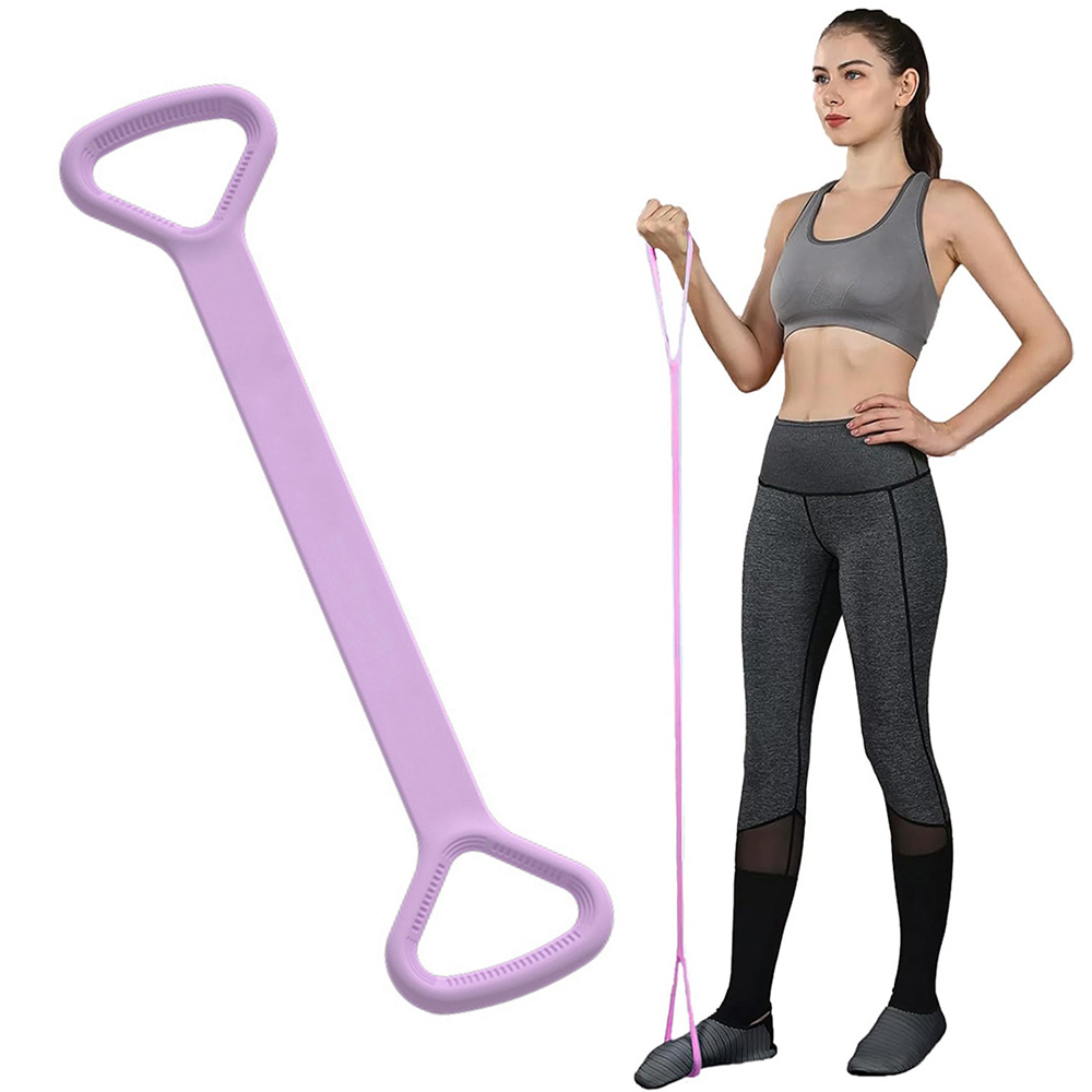 Home Gym Practice - ความต้านทานวงโยคะเครื่องมือเปิดกลับฝึกไหล่โยคะยืดเข็มขัด 8-รูปความตึงเครียดเชือกดึงสายฟิตเนส Home GYM