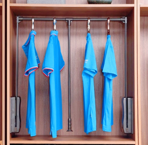 Pull Up Bar Tower - ราวแขวนเสื้อผ้าแบบดึงลง ยกขึ้น-ลงได้ ตู้เสื้อผ้าแบบดึงลง-ยกขึ้น-ลง ตู้แบบยืดหดได้สำหรับระเบียง ปรับระดับได้