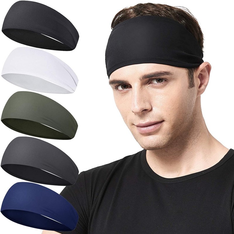 Home Gym Aesthetic - ที่คาดผมกีฬาแบบยืดหยุ่นสำหรับทุกเพศ ซับเหงื่อได้ดี เหมาะสำหรับวิ่ง ฟิตเนส ปั่นจักรยาน จ็อกกิ้ง