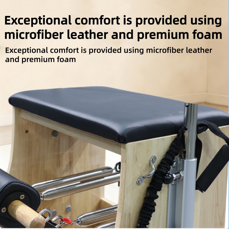 Home Gym No Equipment - เก้าอี้พิลาทิสแบบมีฐานรองรับสำหรับออกกำลังกาย ฟื้นฟูร่างกาย โยคะ ฟิตเนส อุปกรณ์ออกกำลังกายสำหรับผู้หญิง ใช้ได้ทั้งที่บ้านและยิม