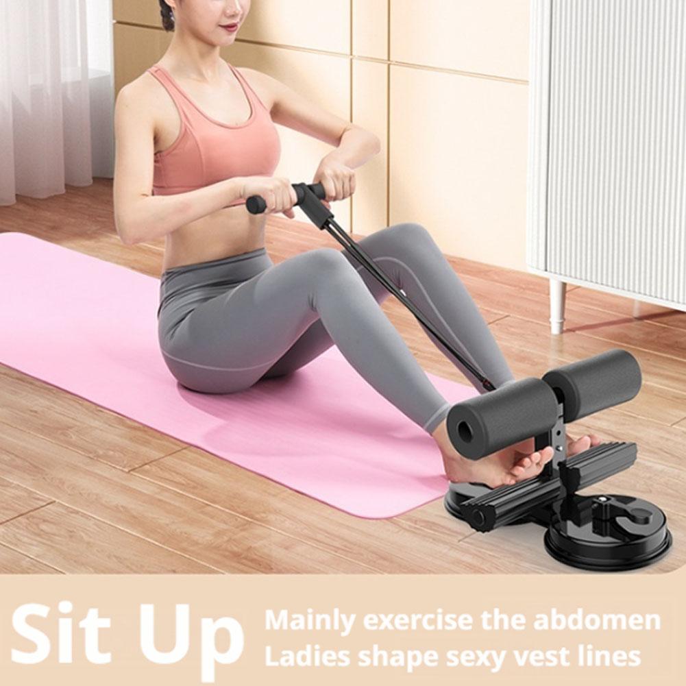 Home Gym Needs - อุปกรณ์ช่วยซิทอัพแบบถ้วยดูดสองชั้นพร้อมเชือกดึง อุปกรณ์ออกกำลังกายสำหรับบริหารหน้าท้องสำหรับการออกกำลังกายที่บ้าน