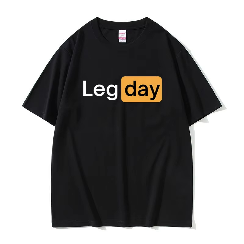 Home Gym Leg Day - เสื้อยืดพิมพ์ลายกราฟิกออกกำลังกายวันขา ดีไซน์สร้างสรรค์ตลกๆ สำหรับผู้ชาย ใส่เล่นกีฬากลางแจ้ง ผ้าฝ้าย 100%