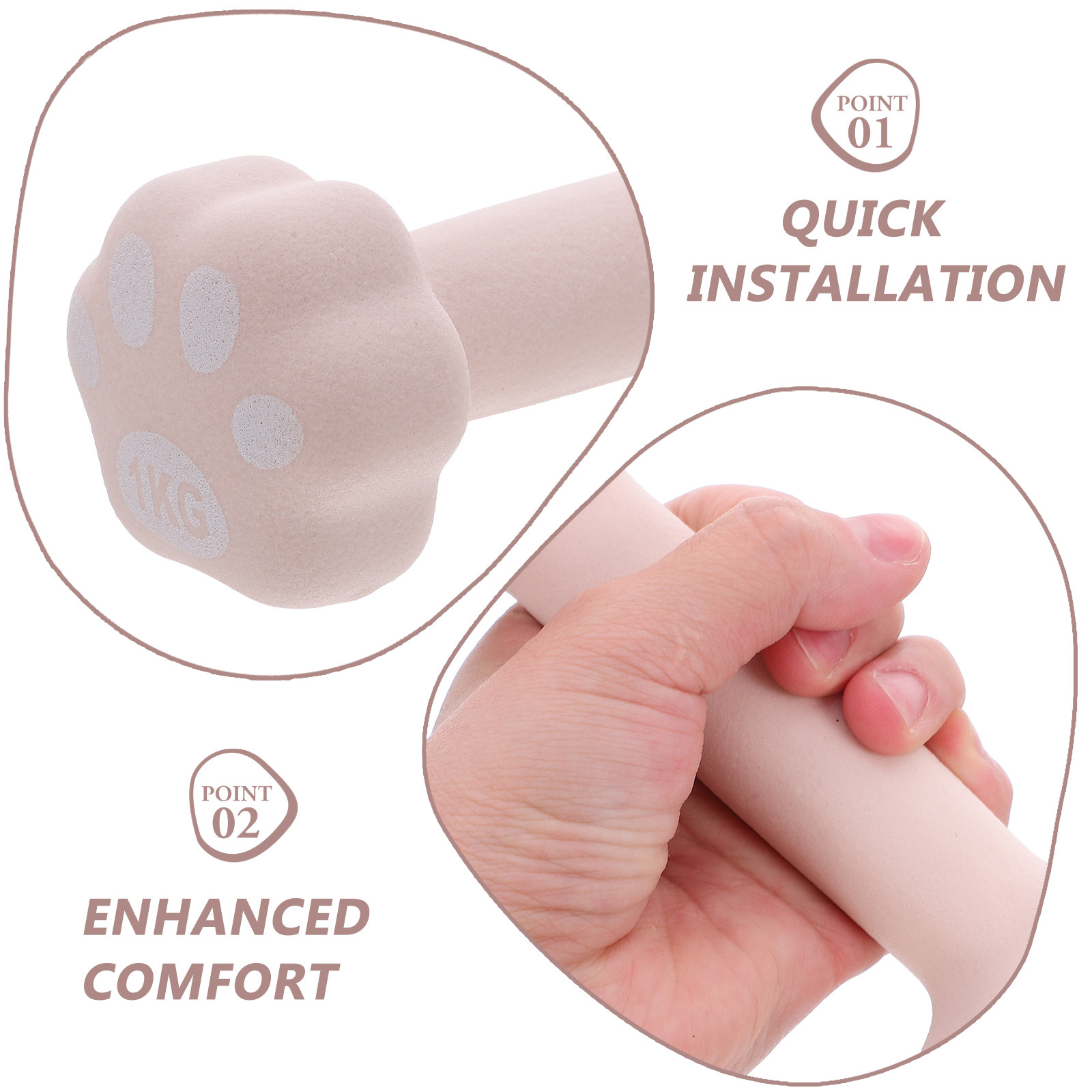 ดัมเบลไวนิลแบบจับถนัดมือ น้ำหน - Home Gym No Equipment บทวิจารณ์และราคา