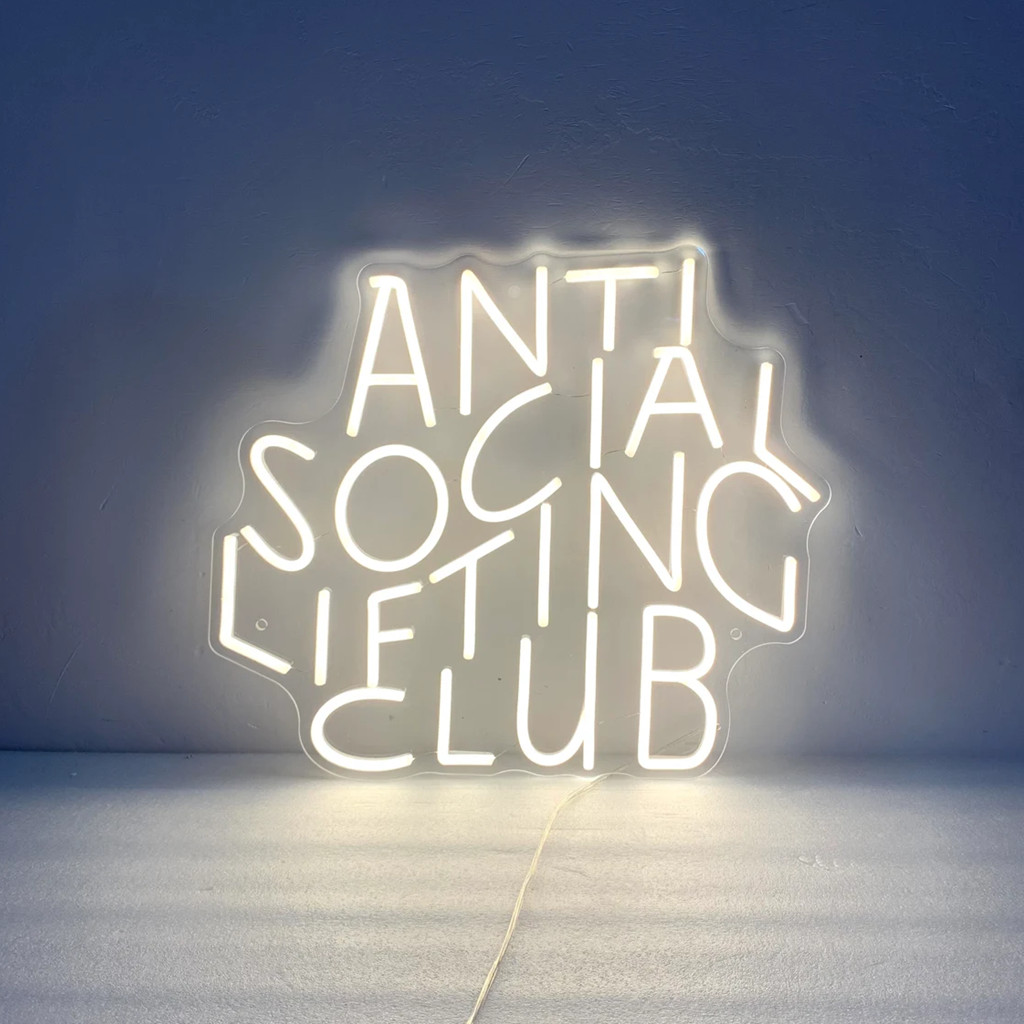 Anti Social Lifting Clubป้ายนี - Home Gym Neon Sign บทวิจารณ์และราคา