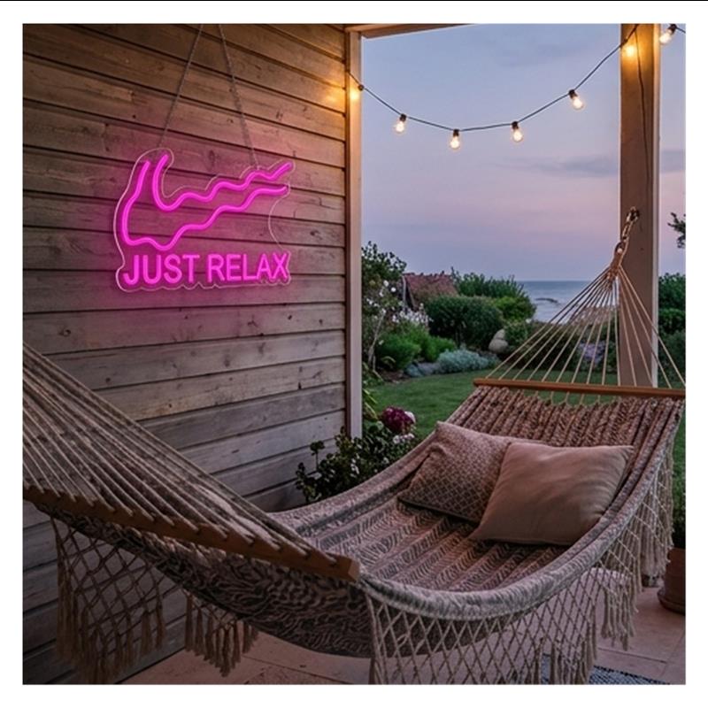ป้ายไฟนีออน Just Relax สำหรับโ - Home Gym Neon Sign บทวิจารณ์และราคา