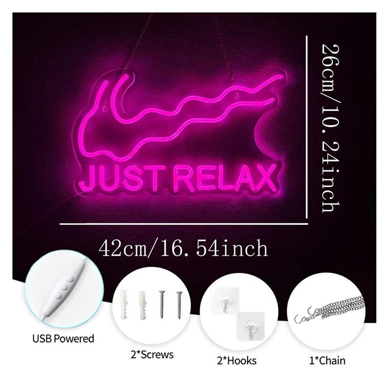 ป้ายไฟนีออน Just Relax สำหรับโ - Home Gym Neon Sign บทวิจารณ์และราคา