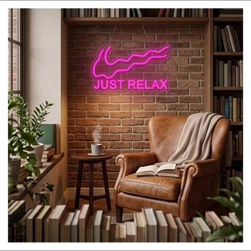 ป้ายไฟนีออน Just Relax สำหรับโ - Home Gym Neon Sign บทวิจารณ์และราคา