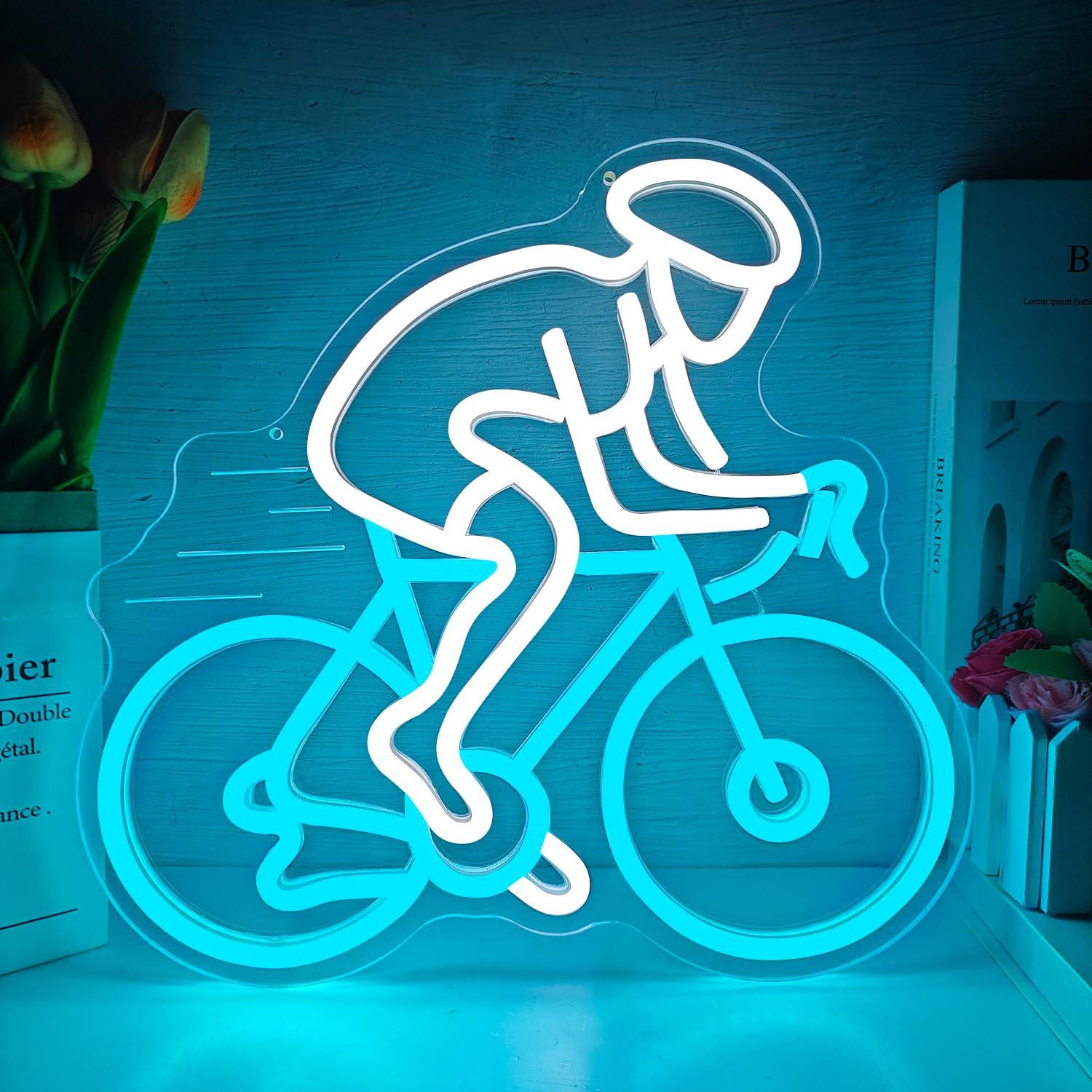 ป้ายไฟนีออนรูปนักปั่นจักรยาน ไ - Home Gym Neon Sign บทวิจารณ์และราคา