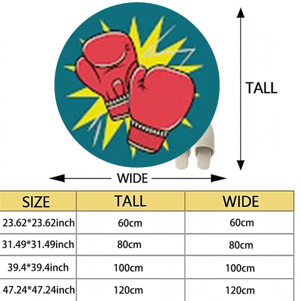พรมปูพื้นลายการ์ตูนรูปนวมชกมวย - Home Zone Gym บทวิจารณ์และราคา