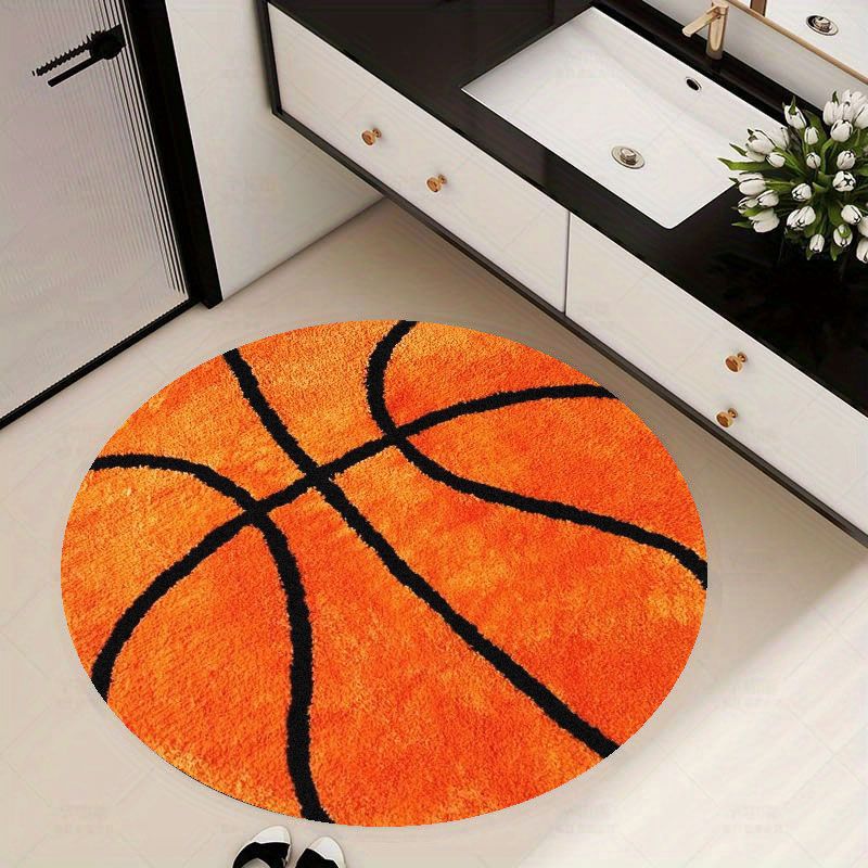 พรมลายบาสเก็ตบอล พรมกลม ผ้าสัก - Home Gym Aesthetic บทวิจารณ์และราคา