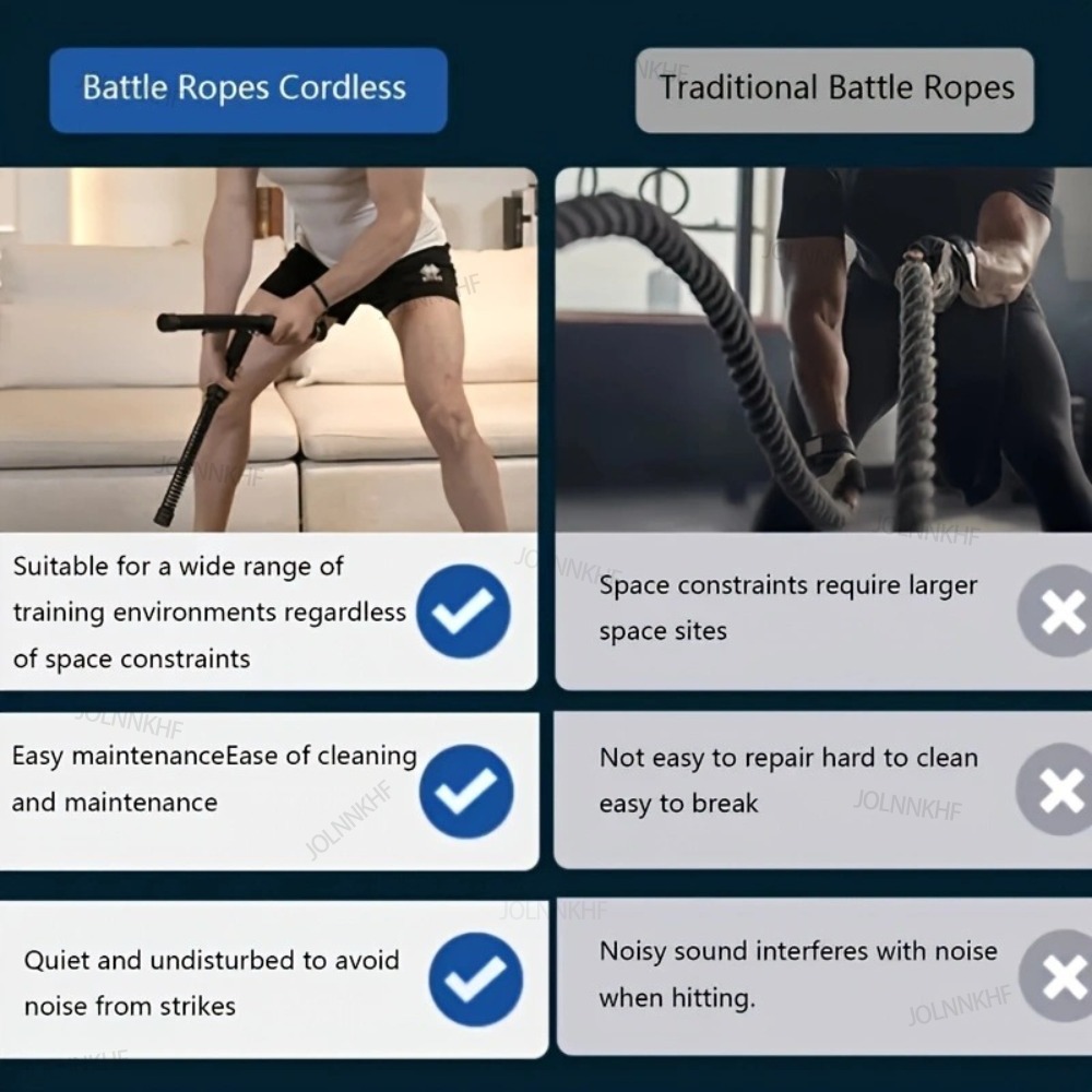 เชือกออกกำลังกายแบบไร้สาย Heav - Battle Rope Heavy บทวิจารณ์และราคา